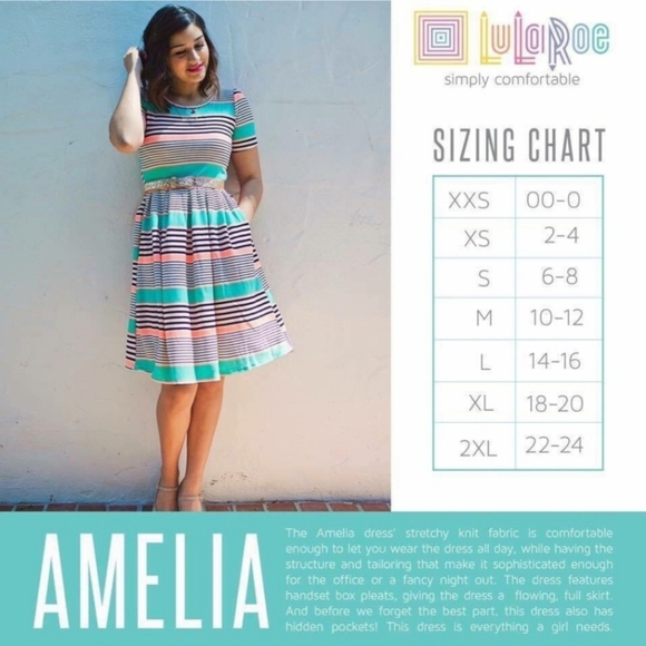 LuLaRoe Amelia Dress Women's Large (14-16) Seafoam Green Textured Pleated EUC - Picture 4 of 6